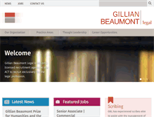 Tablet Screenshot of gillianbeaumont.com.au